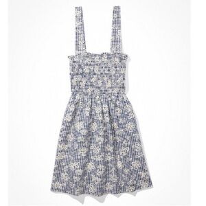 American Eagle Smocked Cross Back Mini Dress Size Medium